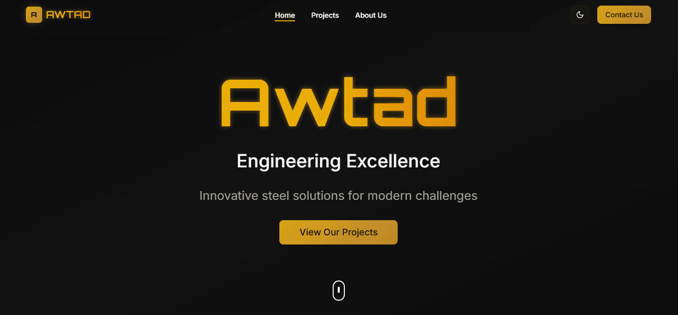 AWTAD steel design and engineering website homepage